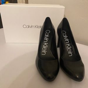 Calvin Klein heels, black, size 7.5